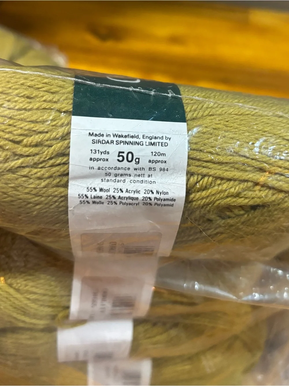 Sirdar Legend DK Mustard Yarn - 665
